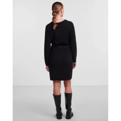 Robe courte en maille noir Sue