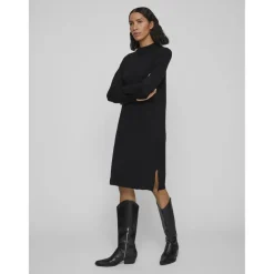 Robe courte en maille noir Faye