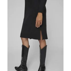 Robe courte en maille noir Faye