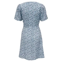 Robe courte Imprimé all over Col en V Manches courtes Au-dessus du genou bleu Gaia