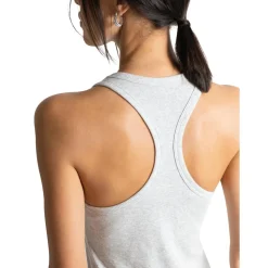 Robe débardeur longue en coton - Grise