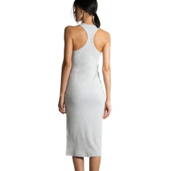 Robe débardeur longue en coton - Grise