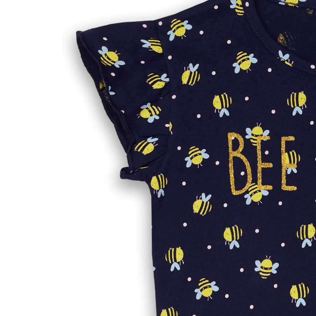 Robe de nuit fillette Imprimé Bee - Bleu marine