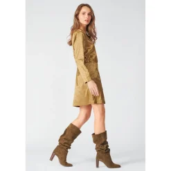 Robe droite BAZ marron en viscose