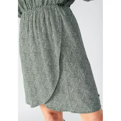 Robe droite CRIZI vert en viscose