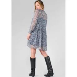 Robe droite DENALI bleu Maya