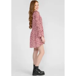 Robe droite fille SMALGI rose Zola