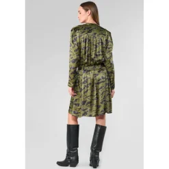 Robe droite MATCHU vert en viscose Adele