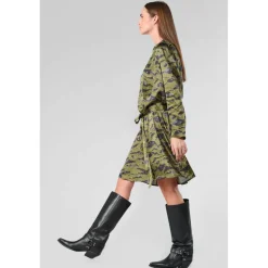 Robe droite MATCHU vert en viscose Adele