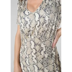 Robe droite ORIENT blanc en tencel