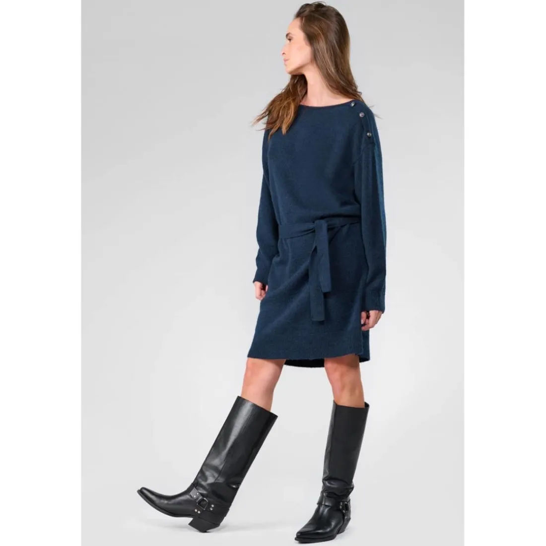 Robe droite TORTANQ bleu Nia