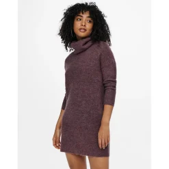 Robe en maille Col bénitier Manches 3/4 Au-dessus du genou rouge Ula