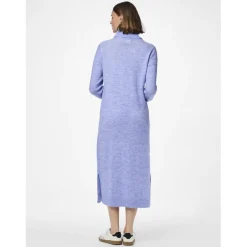 Robe en maille manches longues bleu Clio