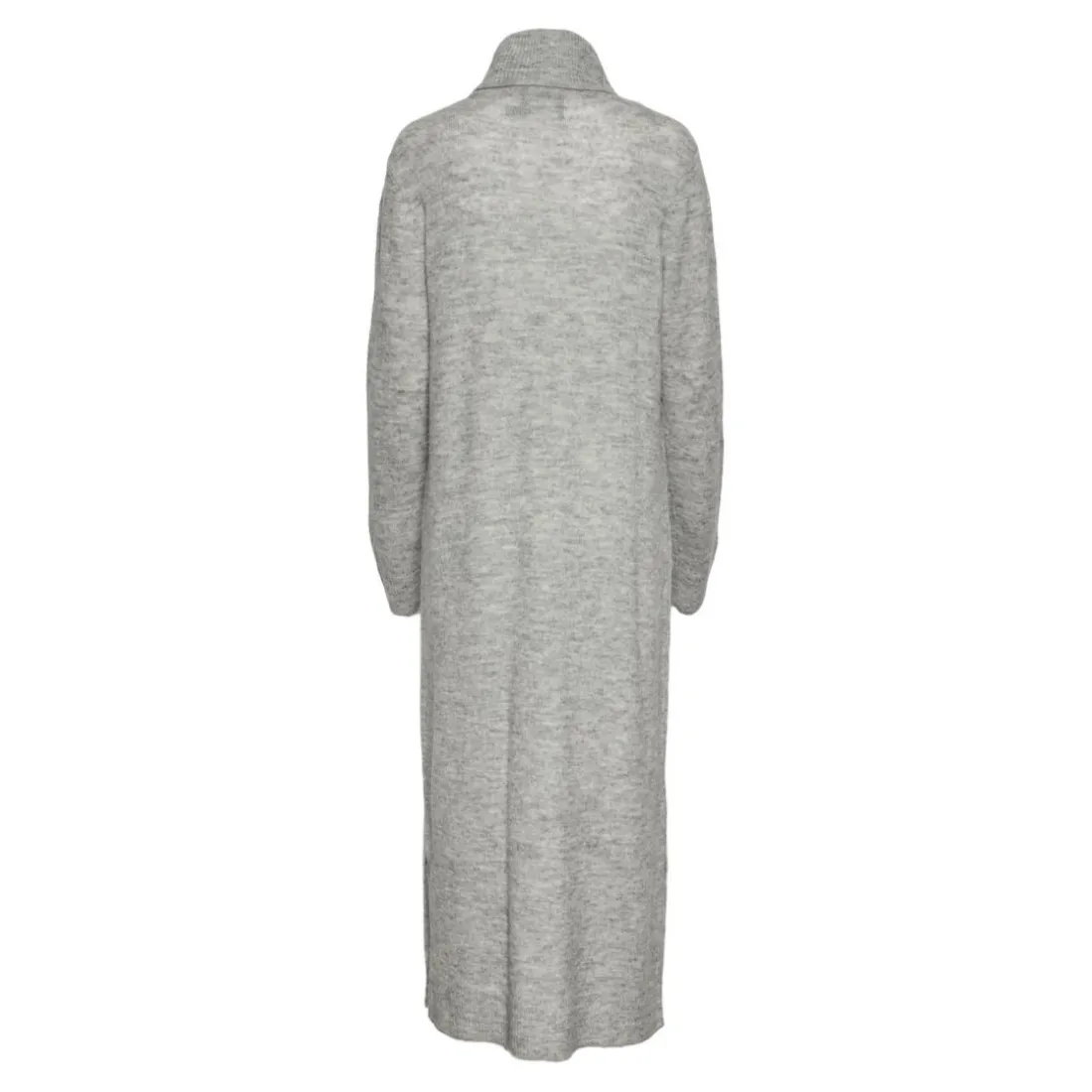 Robe en maille manches longues gris clair Vivi