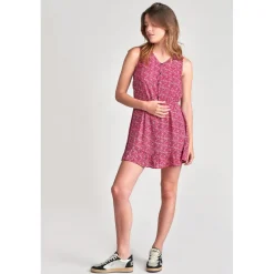 Robe evasée fille, patineuse ALENAGI fuchsia