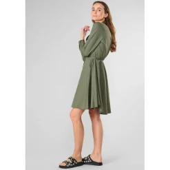 Robe evasée, patineuse CATLEYA kaki en coton