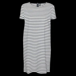 Robe fermeture éclair court col rond manches courtes blanc Maëlys