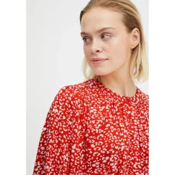 Robe IHCAROLINA DR - Rouge en viscose