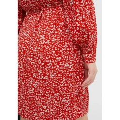 Robe IHCAROLINA DR - Rouge en viscose