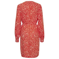 Robe IHCAROLINA DR - Rouge en viscose