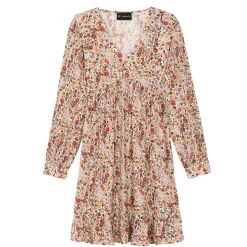 Robe imprimée Olympe Réédition terracotta en viscose
