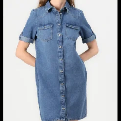 Robe Jean courte ONLLISA - Bleu en coton Rose