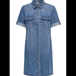 Robe Jean courte ONLLISA - Bleu en coton Rose