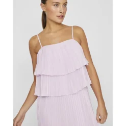 Robe longue à bretelles Chiffan violet Page