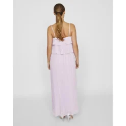 Robe longue à bretelles Chiffan violet Page
