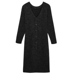 Robe longue dos V Damienne gris
