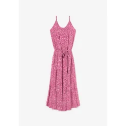 Robe longue droite LISAKA rose Sue