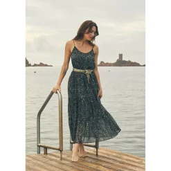 Robe longue droite LISAKA kaki