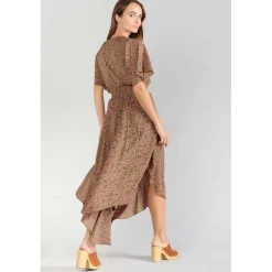 Robe longue droite YAKA vert