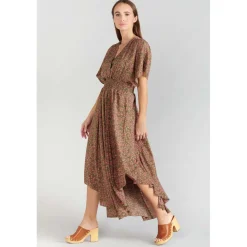 Robe longue droite YAKA vert