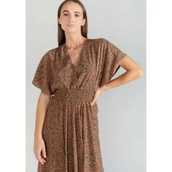 Robe longue droite YAKA vert