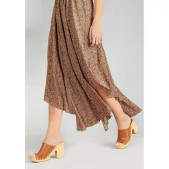 Robe longue droite YAKA vert