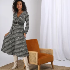 Robe longue léopard Eva