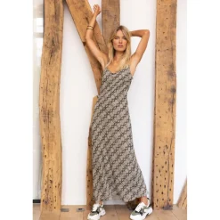 Robe longue Noa gris