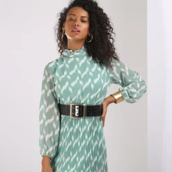 Robe longue plissée Clara