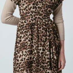 Robe manches courtes léopard Léopoldine