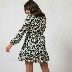 Robe manches longues léopard Léo