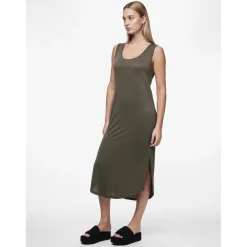 Robe midi Billo vert en viscose Lucy