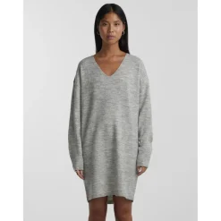Robe midi en maille gris Ria