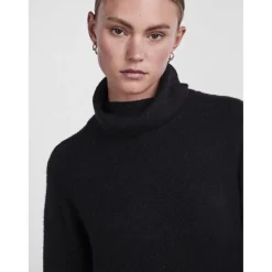 Robe midi en maille noir Vera
