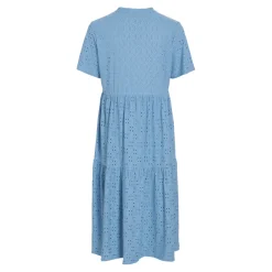 Robe midi manches courtes Kawa turquoise Lyra