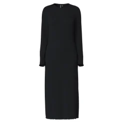 Robe midi manches longues Flora noir Ella