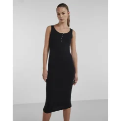 Robe midi noir Zoé