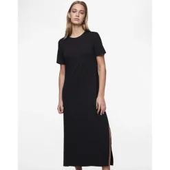 Robe T-shirt maxi en viscose Sofia noir Gaia