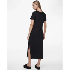 Robe T-shirt maxi en viscose Sofia noir Gaia