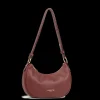 Sac besace Zippé S Donna Aria rouge en cuir